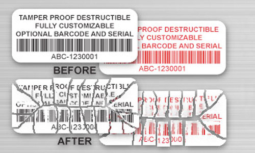 Tamper Evident, Tamper Proof and Destructible Labels